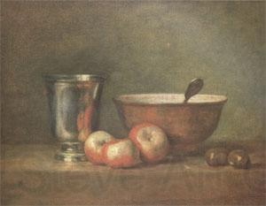 Jean Baptiste Simeon Chardin The Silver Goblet (mk05) Norge oil painting art